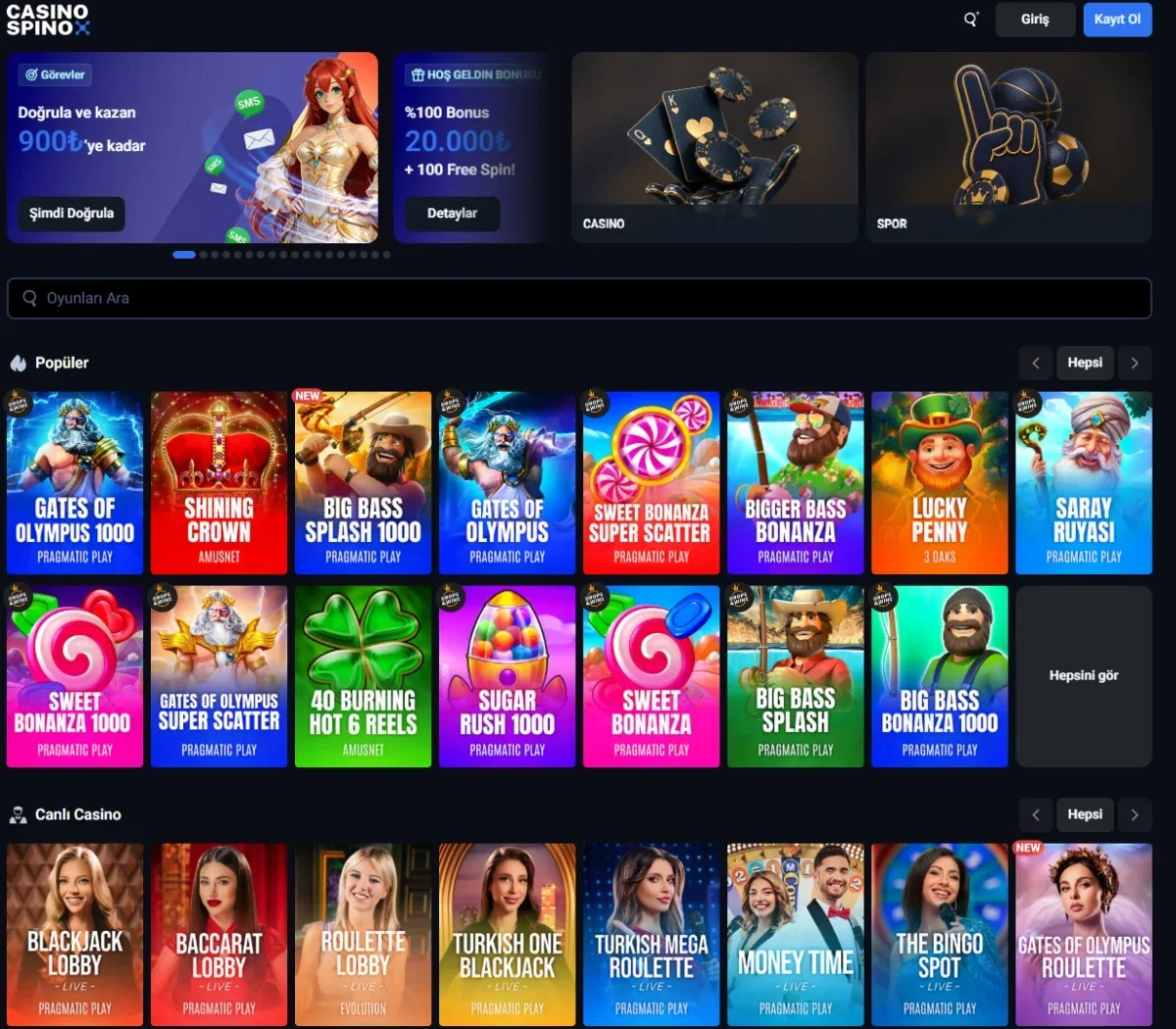 Casino Spino ekran görüntüsü